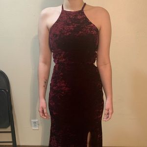 crushed velvet prom dress!